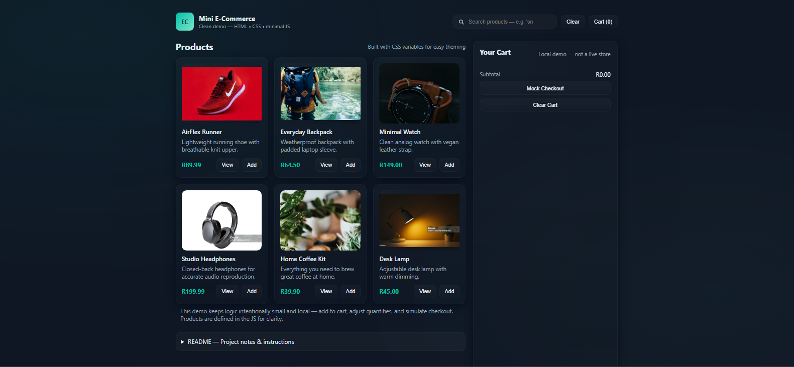 E-commerce Screenshot