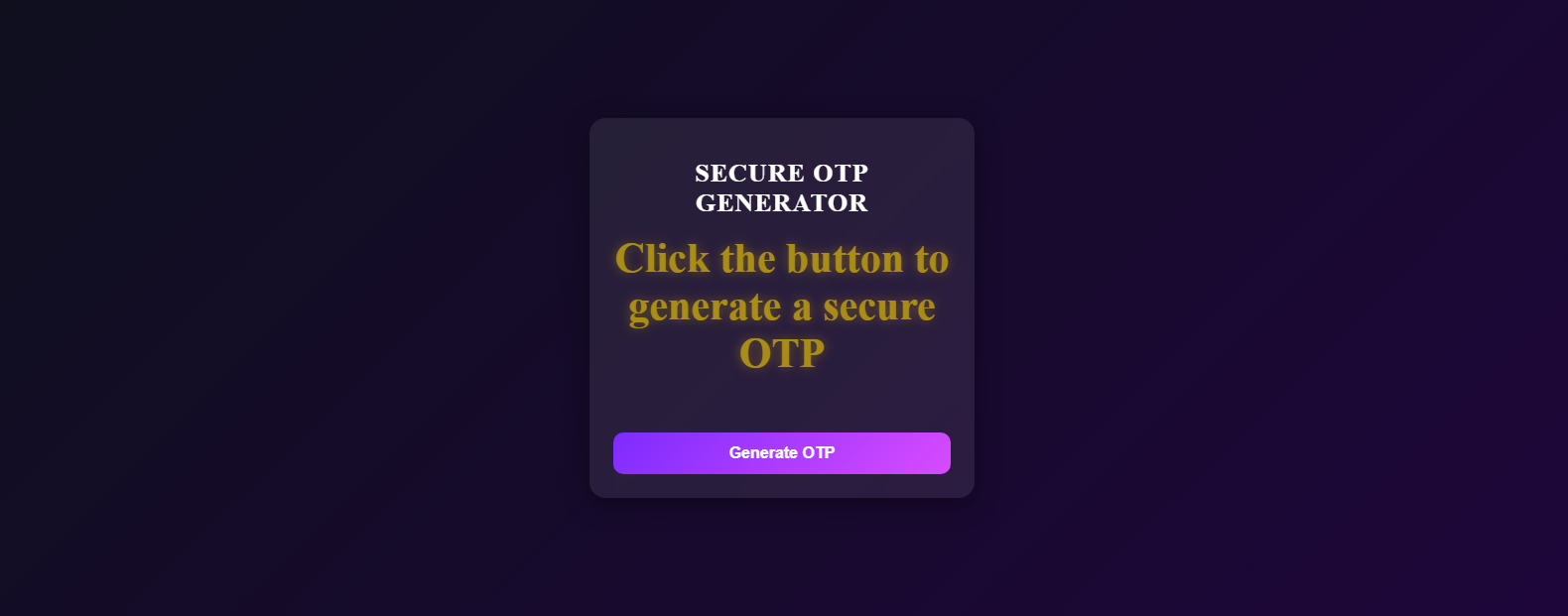 OTP-Generator Screenshot